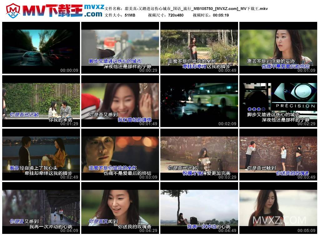 甜美真-又踏进这伤心城市_国语_流行_MB105750